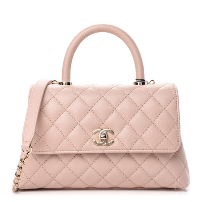 Chanel Caviar Quilted Mini Coco Handle Flap Light Pink 1 of 10
