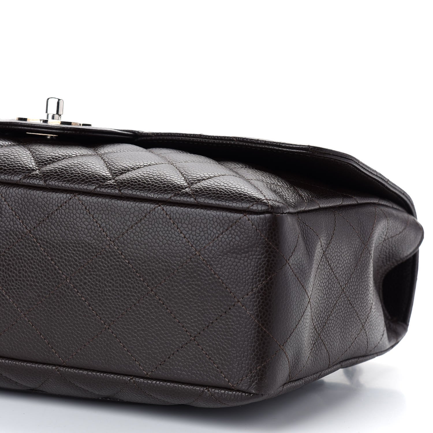 Chanel Caviar Quilted Jumbo Single Flap Dark Brown 8 of 8