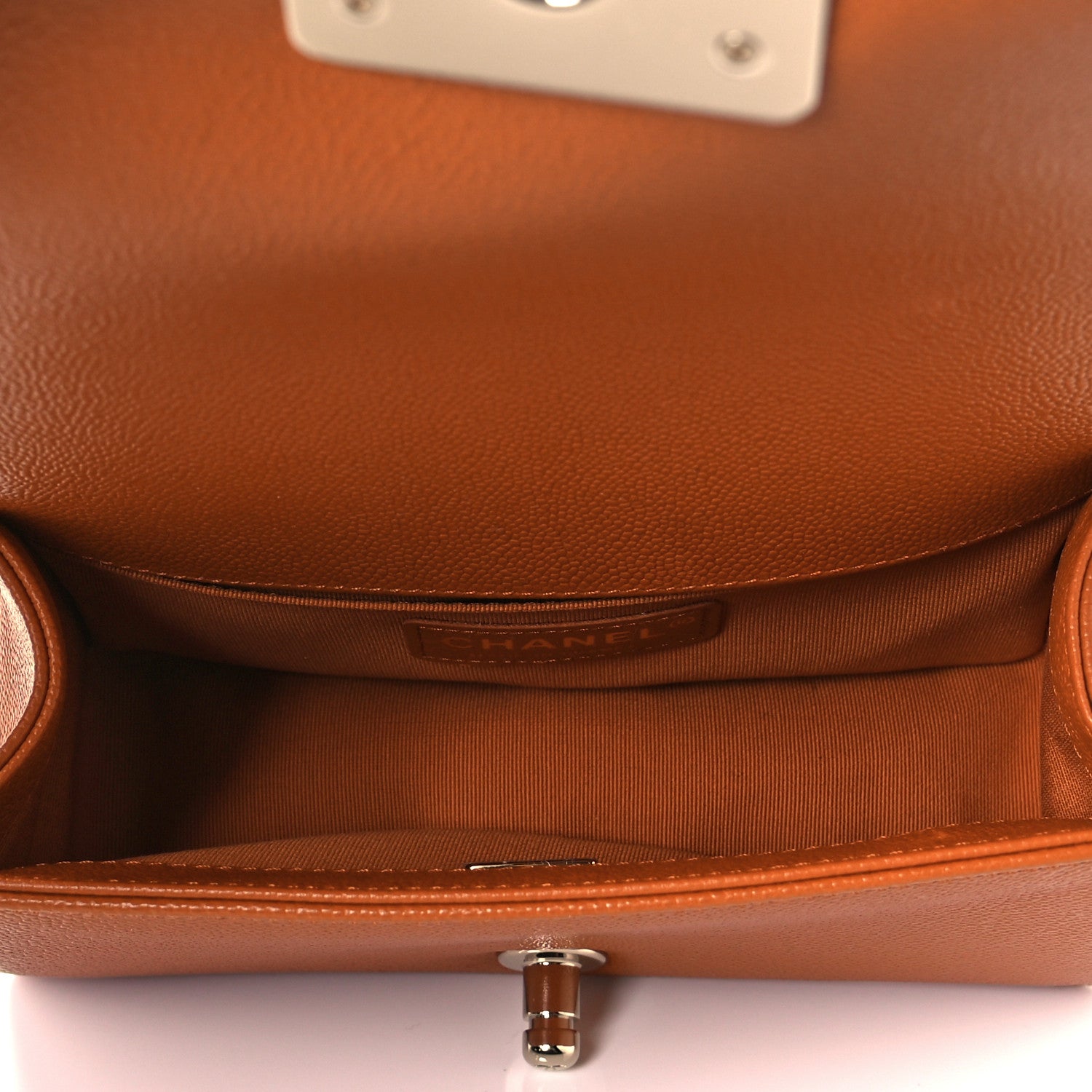 Chanel Caviar Quilted Small Boy Flap Light Brown 6 of 8