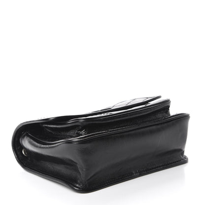Saint Laurent Crinkled Calfskin Matelasse Monogram Baby Niki Chain Satchel Black 4 of 15