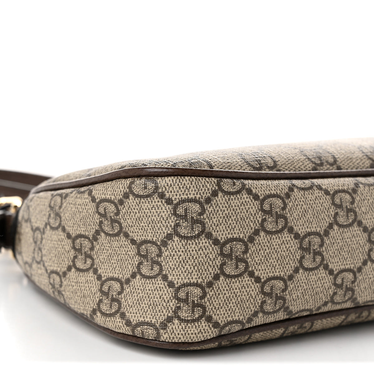 Gucci GG Supreme Monogram Textured Dollar Calfskin Small Ophidia Hobo Beige Ebony New Acero 9 of 10