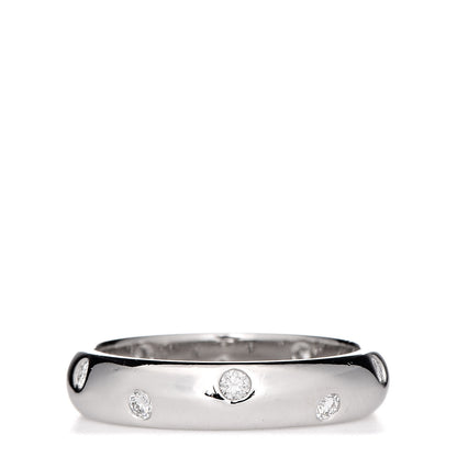 Tiffany Platinum Diamond 4mm Etoile Band Ring 51 5.75 1 of 5