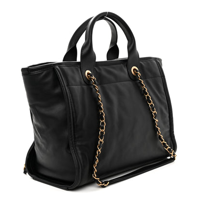 Chanel Calfskin Small Deauville Tote Black 4 of 11