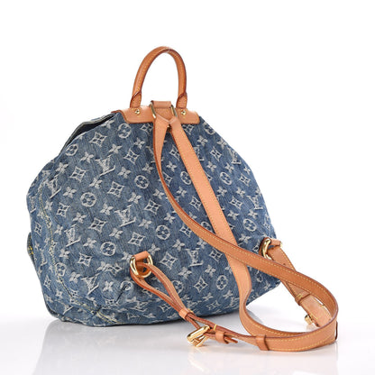 Louis Vuitton Denim Sac a Dos Backpack GM Blue 3 of 7