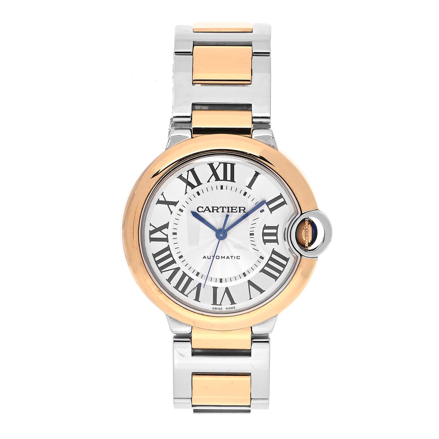Cartier Stainless Steel 18K Pink Gold 36mm Ballon Bleu De Cartier Automatic Watch 1 of 5