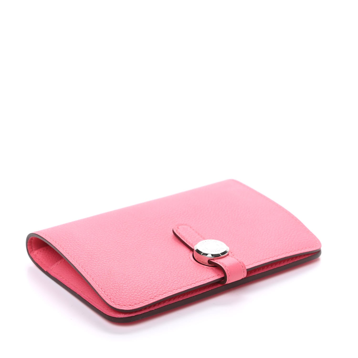 Hermes Evercolor Dogon Compact Wallet Rose Azalee 4 of 9