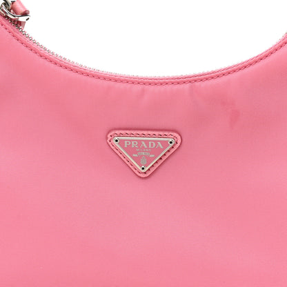 Prada Tessuto Nylon Saffiano Mini Re-Edition 2005 Bag Begonia 9 of 13