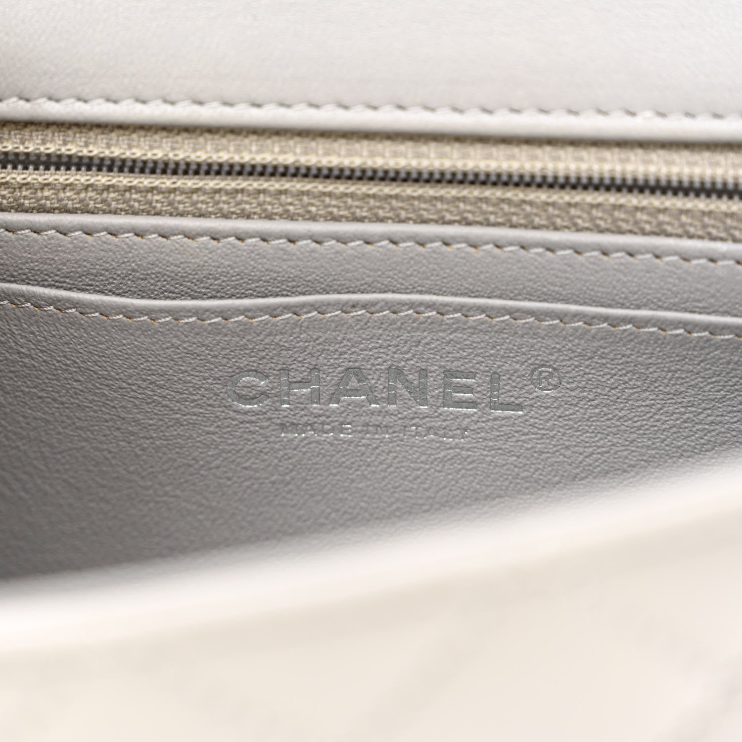 Chanel Lambskin Quilted Mini Rectangular Flap Grey 6 of 11