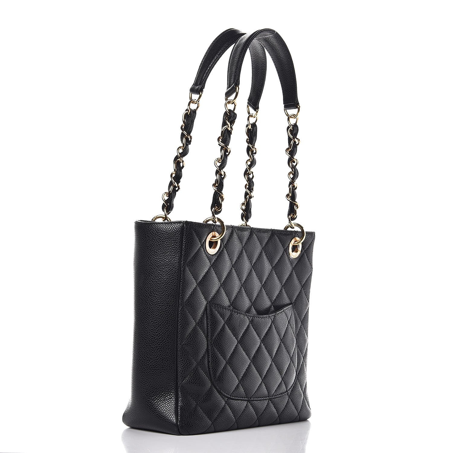 Chanel Caviar Quilted Petit Shopping Tote PST Black 3 of 7