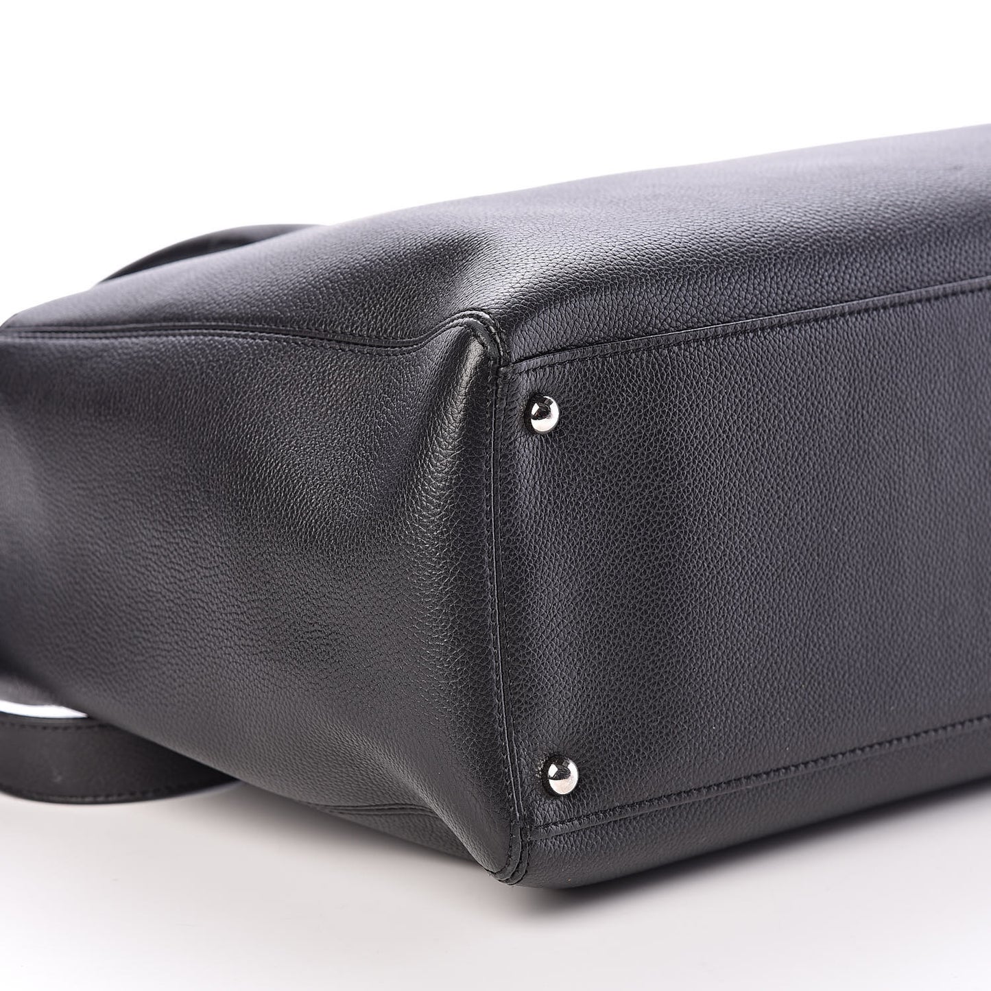 Calfskin Cerf Executive Shopper Tote Black