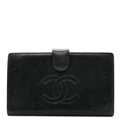 Chanel Caviar Timeless CC French Long Wallet Black 1 of 10