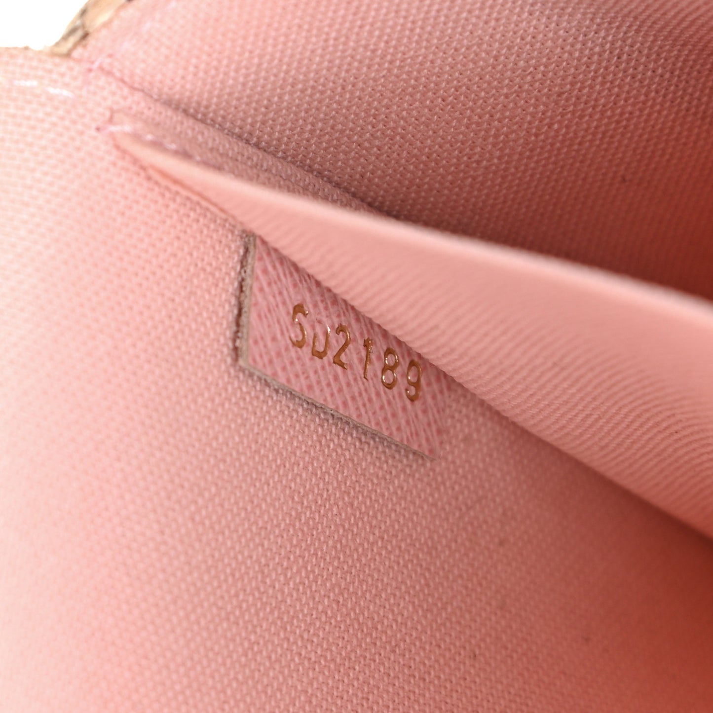 Damier Azur Pochette Felicie Chain Wallet Rose Ballerine