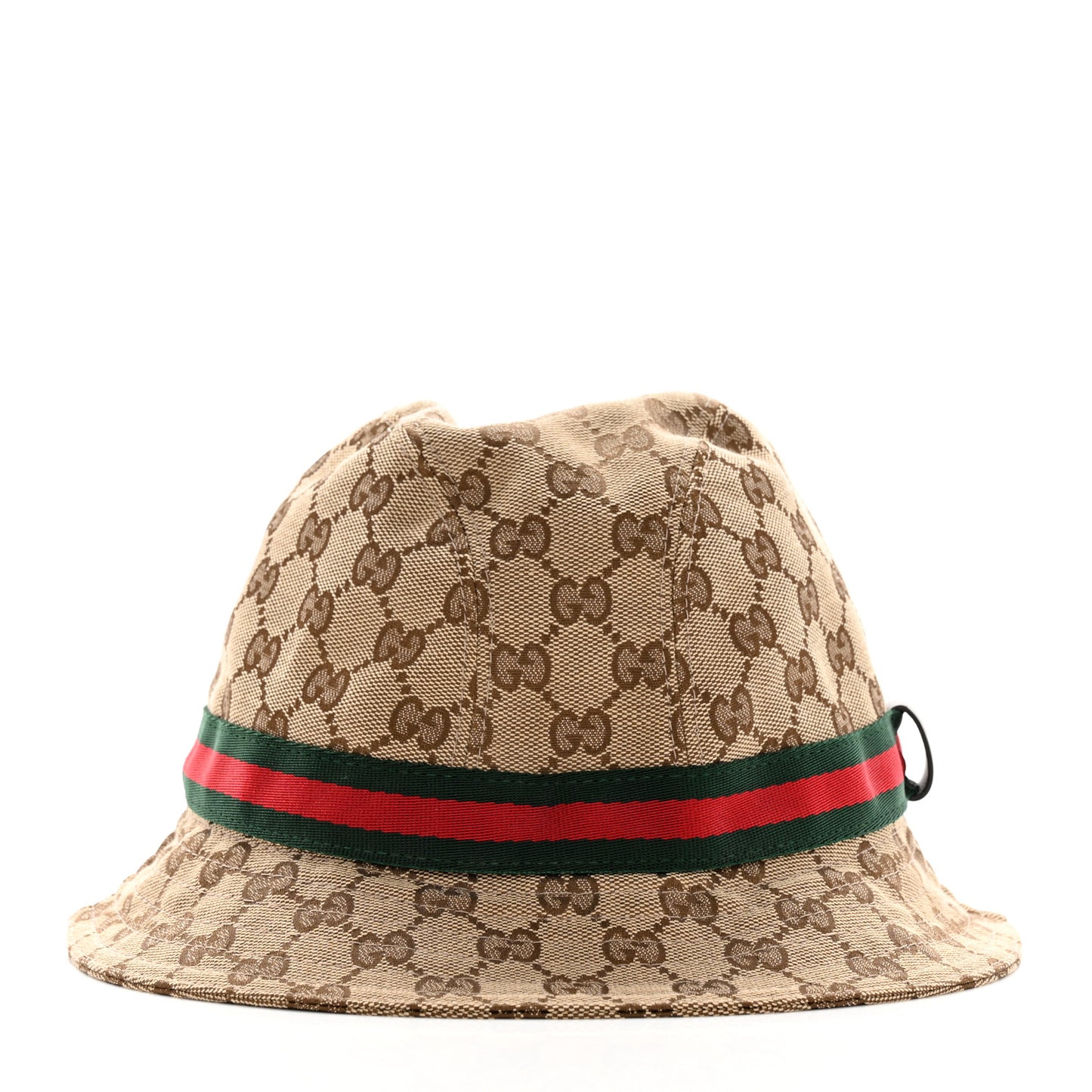 GG Monogram Web Bucket Hat XL Brown