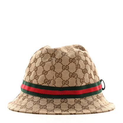 Gucci GG Monogram Web Bucket Hat XL Brown 3 of 9
