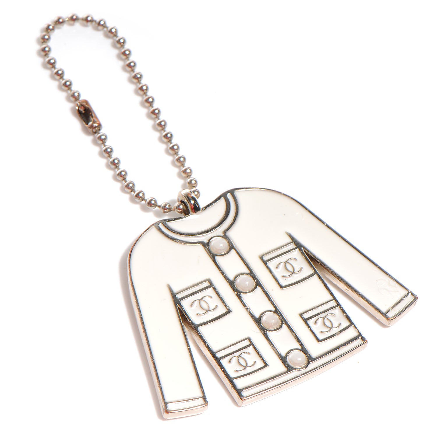 Chanel Pearl Enamel Blazer Jacket Charm 1 of 4