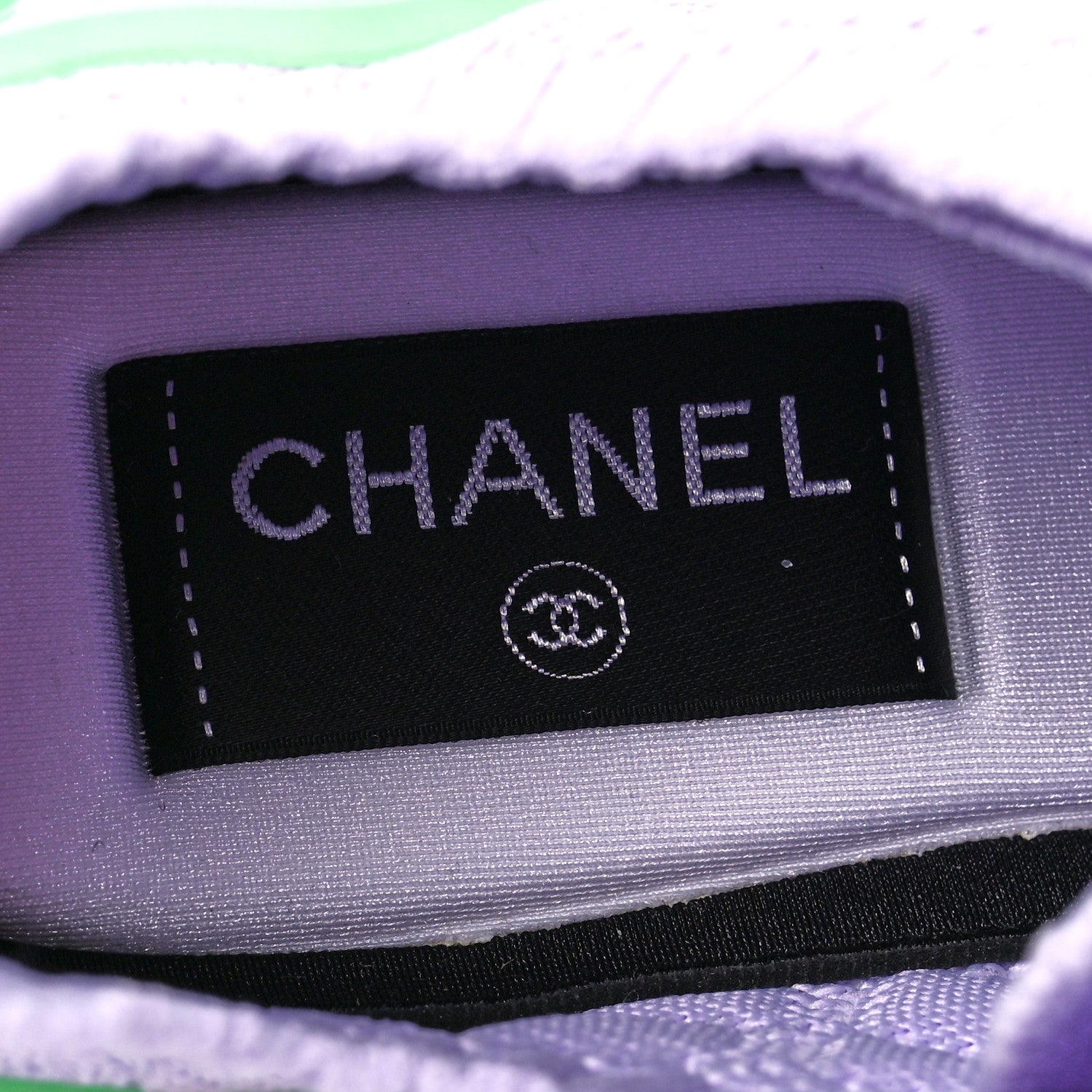 Chanel Mixed Fibers Quilted Womens CC Sneakers 36 Purple 6 of 8
