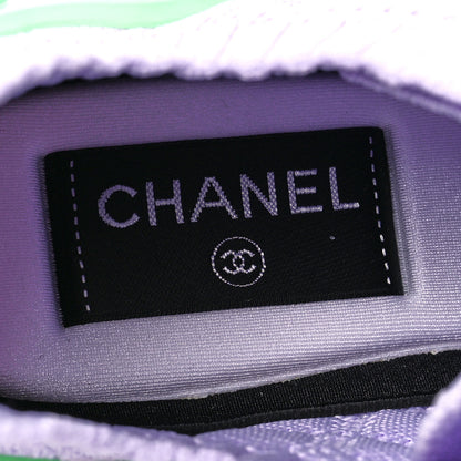 Chanel Mixed Fibers Quilted Womens CC Sneakers 36 Purple 6 of 8