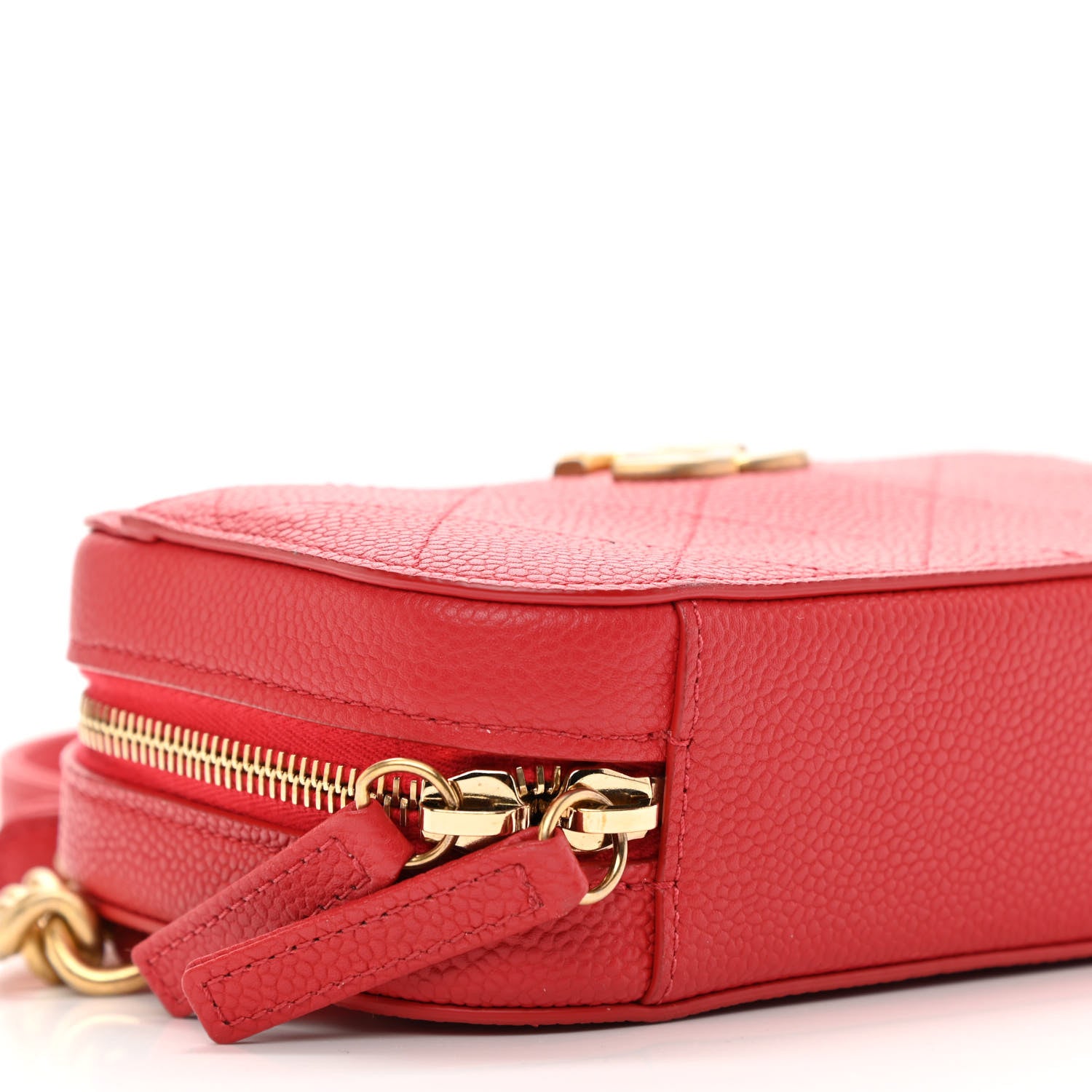 Chanel Grained Calfskin Quilted Waist Bag Red 8 of 9