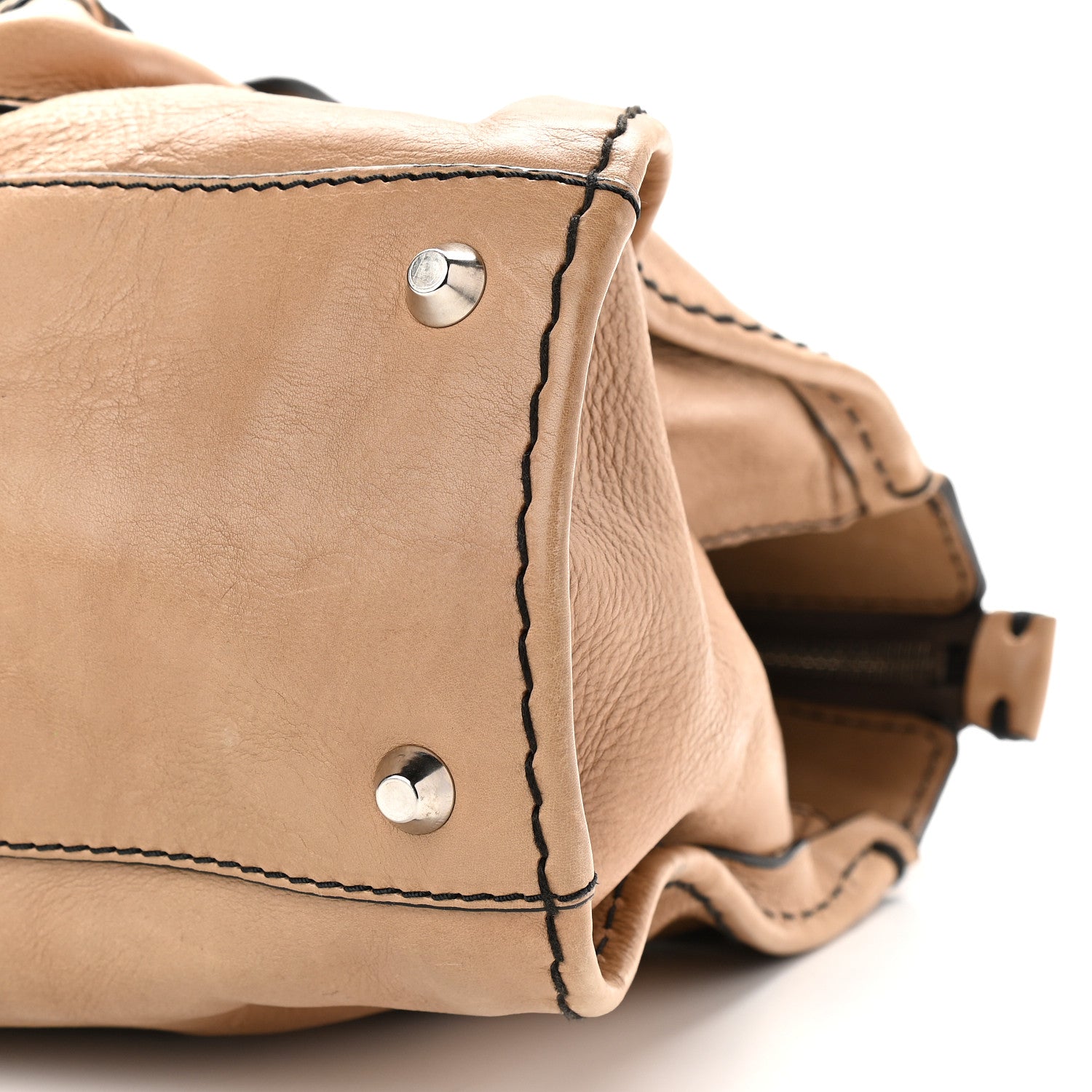 Chloe Calfskin Edith Satchel Beige 8 of 8