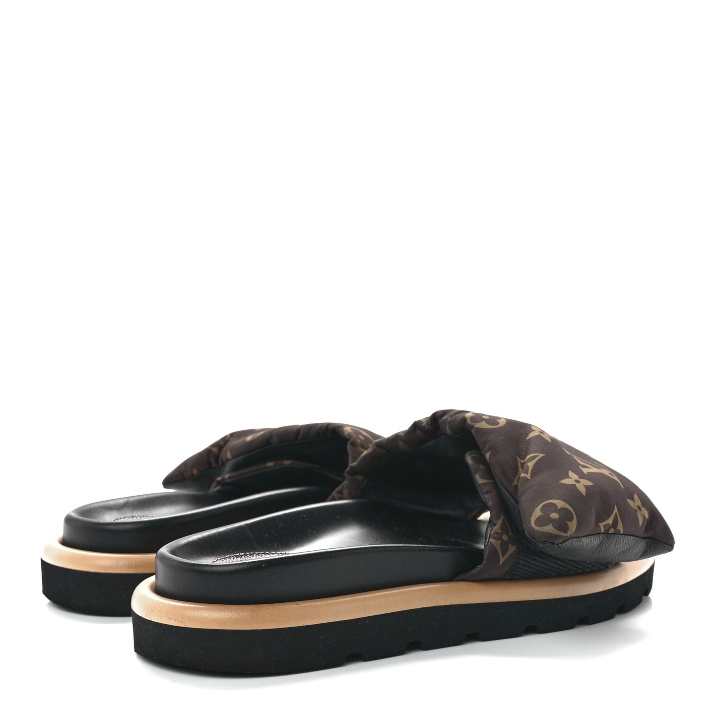 Nylon Monogram Pool Pillow Comfort Mule 40 Cacao Brown
