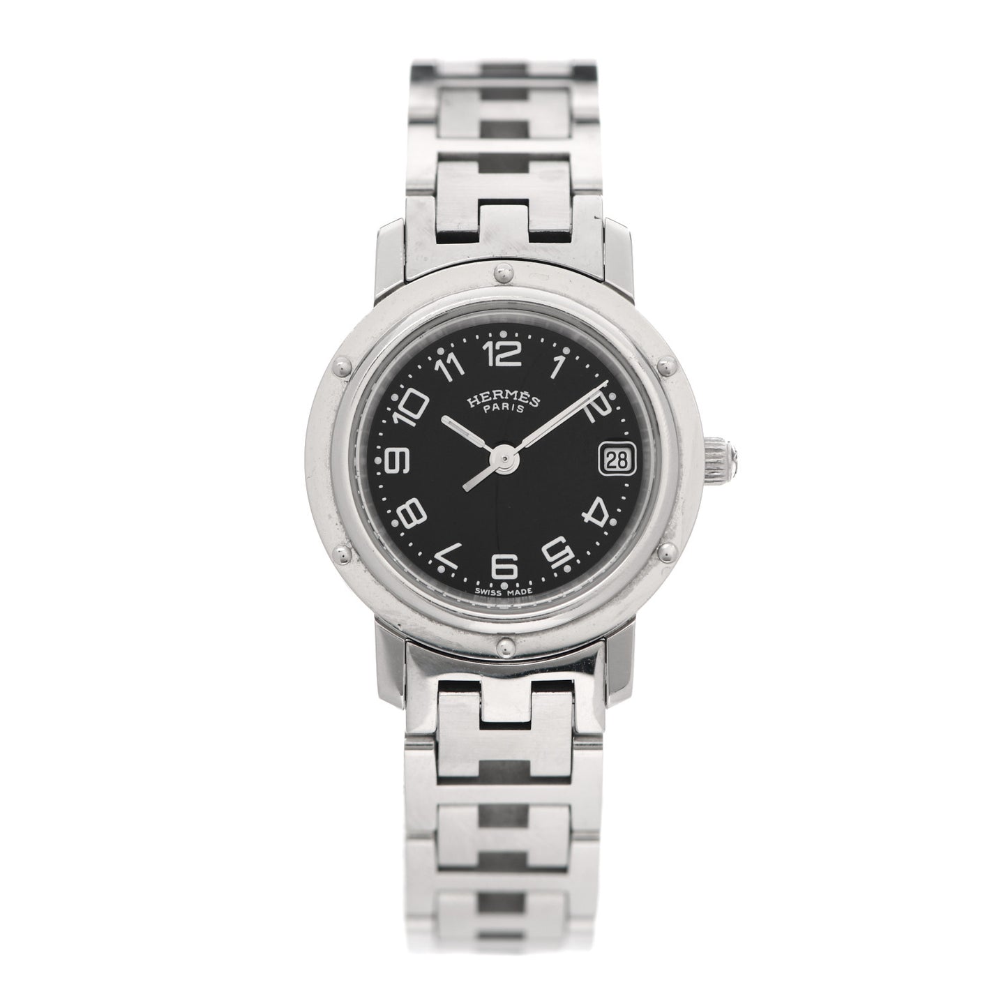 Stainless Steel 24mm Clipper Quartz Watch Black