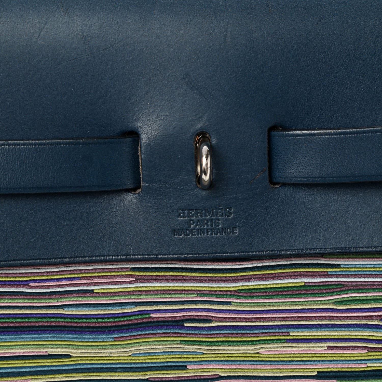 Hermes Barenia Vibrato Herbag 30 PM Indigo 7 of 14