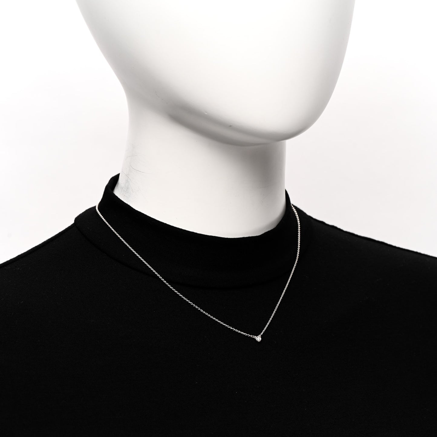 Sterling Silver Diamond .03ct Elsa Peretti Diamonds by the Yard Pendant Necklace