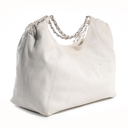 Chanel Distressed Caviar XL Coco Cabas White 3 of 7