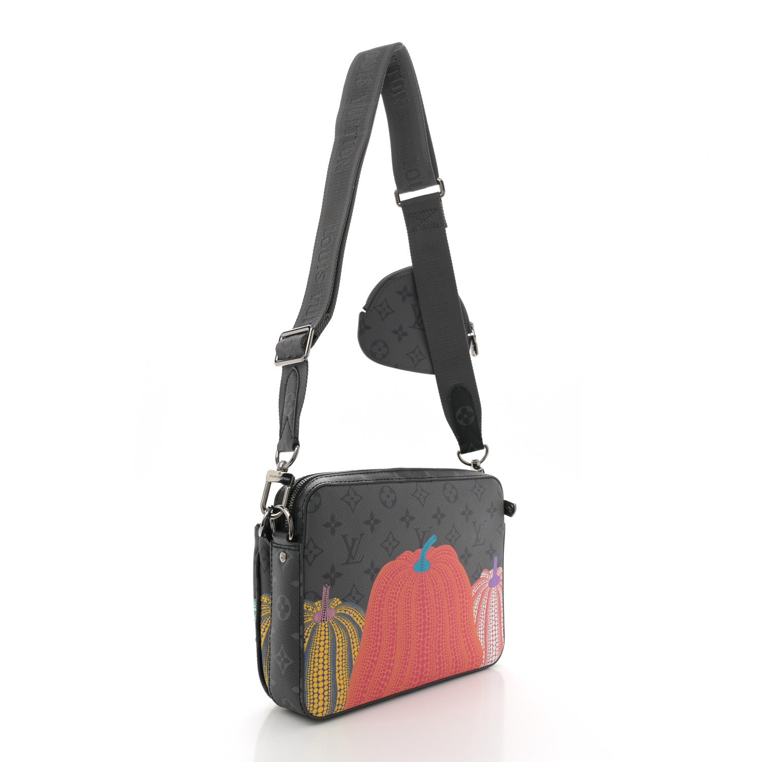 Louis Vuitton LV x YK Monogram Eclipse Reverse Pumpkin Trio Messenger 3 of 9