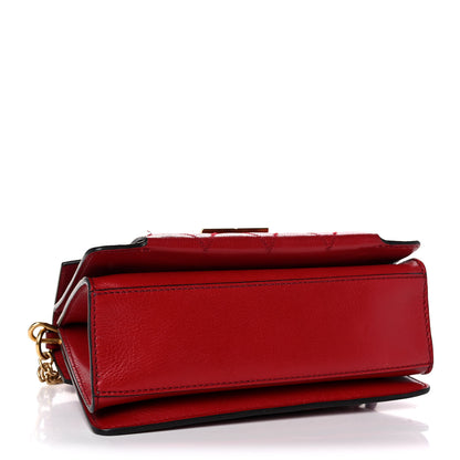 Givenchy Goatskin Quilted Small GV3 Shoulder Bag Vermilion 4 of 13