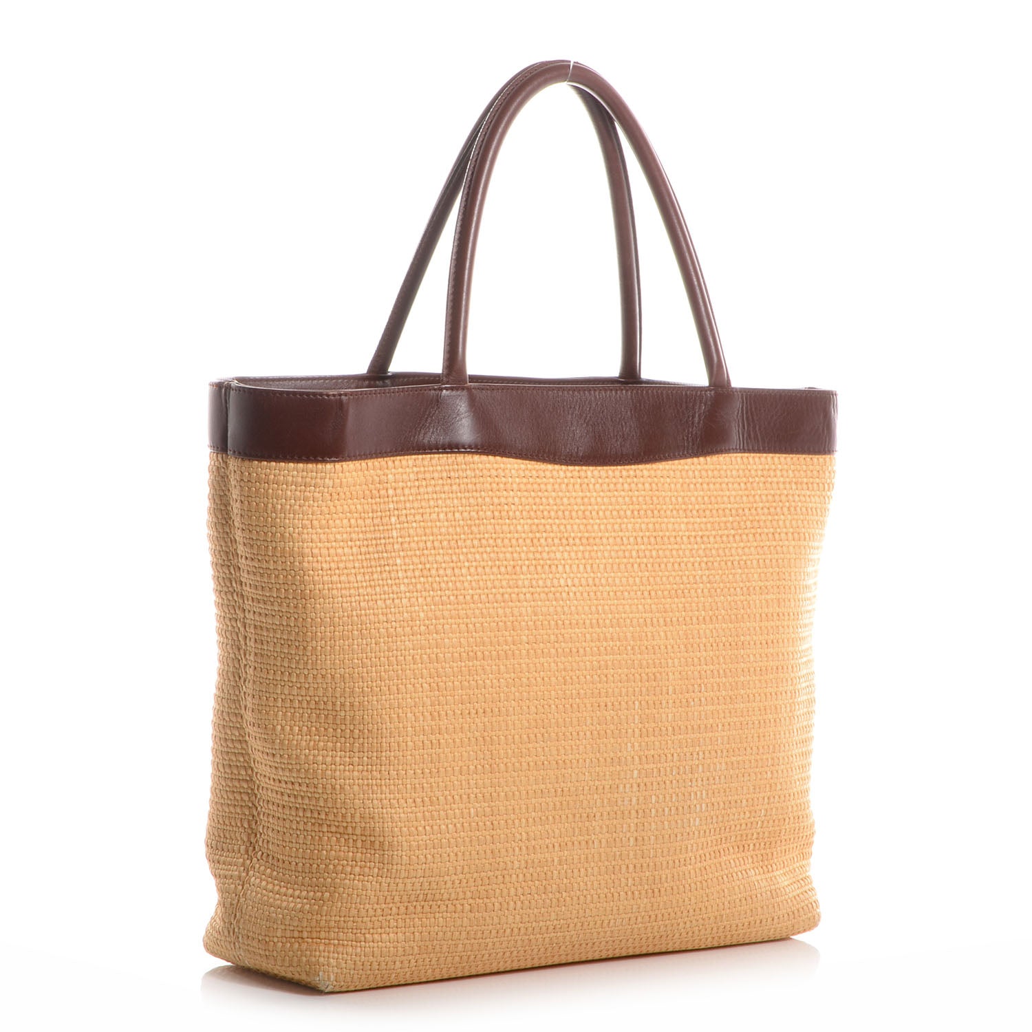 Chanel Straw Raffia Summer Tote Beige Brown 3 of 8