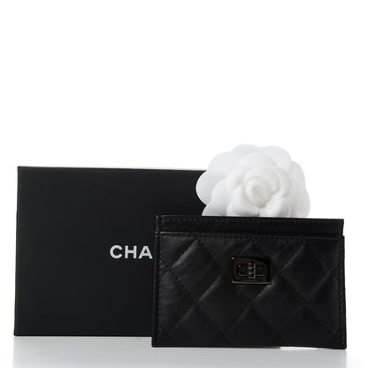 Chanel Aged Calfskin Quilted Reissue Card Holder So Black 8 of 8