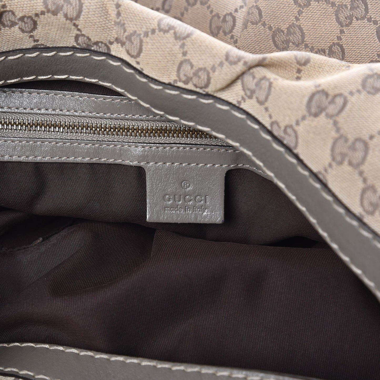 Monogram Large Jockey Hobo Grey