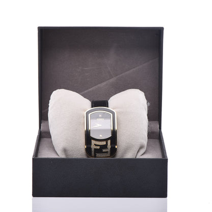 Fendi Stainless Steel Calfskin Diamond Enamel 29mm Chameleon Quartz Watch Black 9 of 9
