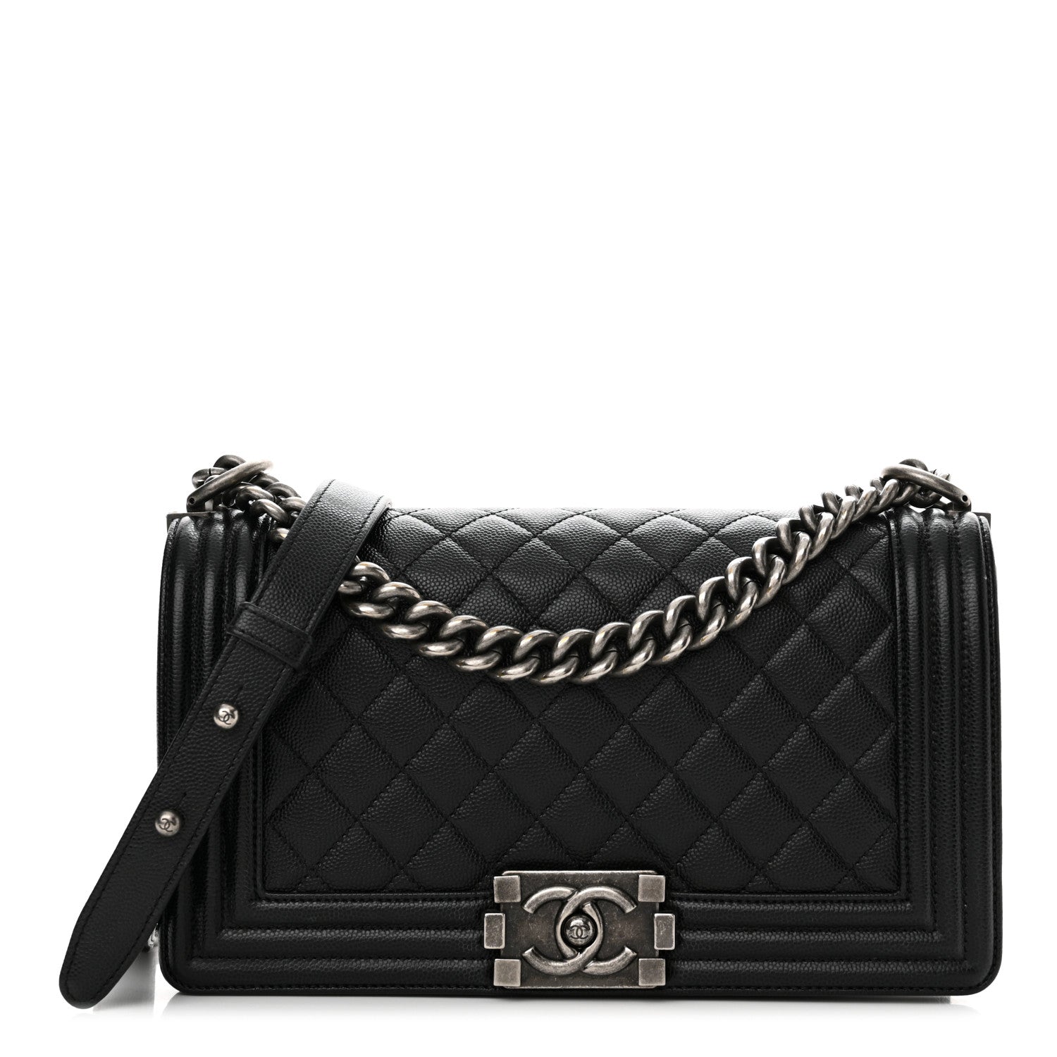 Chanel Caviar Quilted Medium Boy Flap Black 1 of 12