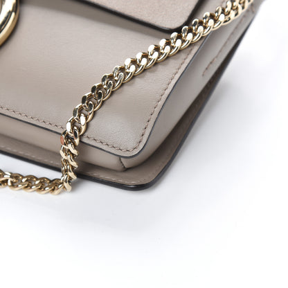 Chloe Suede Calfskin Small Faye Shoulder Bag Motty Grey 9 of 11