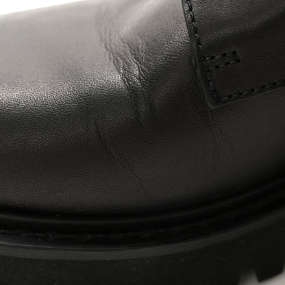 Valentino Garavani Calfskin Womens VLOGO 35mm Combat Boots 38 Black 10 of 12