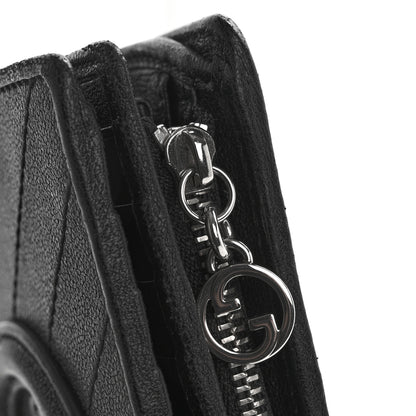 Gucci Sakai Be Green Calfskin Diagonal Stitched Blondie Travel Wallet Black 11 of 12