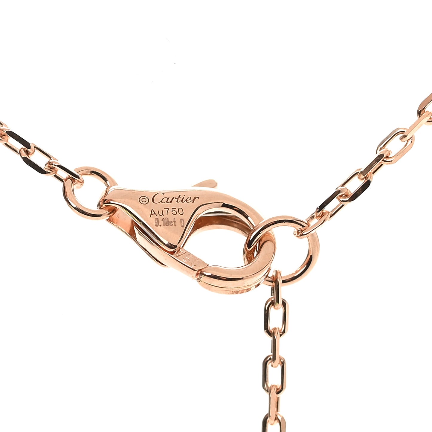 18K Pink Gold Diamond SM D'Amour Pendant Necklace