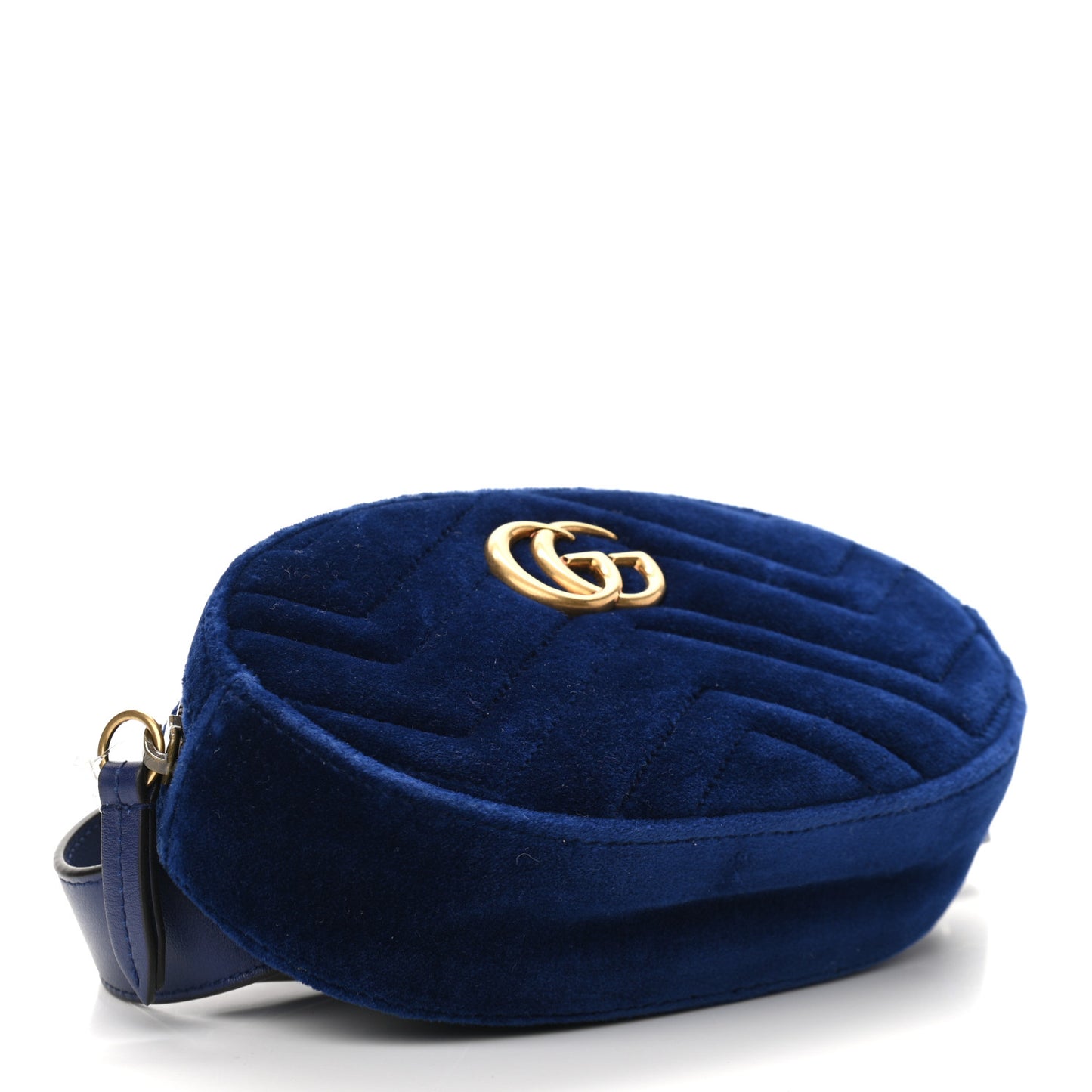 Velvet Matelasse GG Marmont Belt Bag 65 26 Cobalt Blue