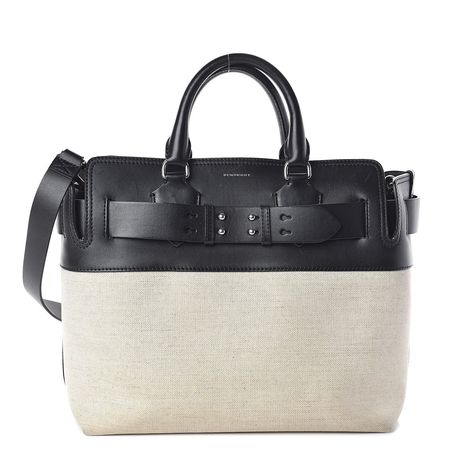 Burberry Canvas Smooth Calfskin Medium Belt Bag Black 1 of 16