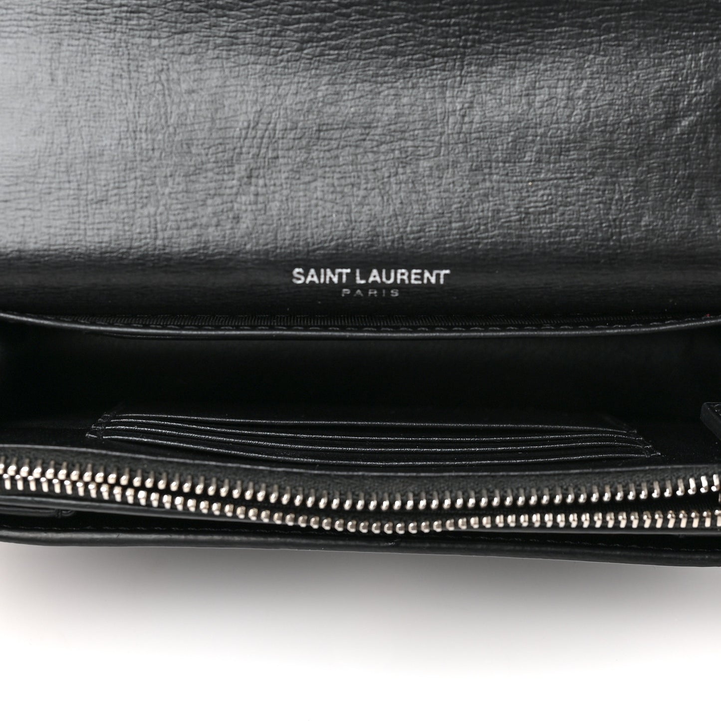 Calfskin Monogram Sunset Chain Wallet Black