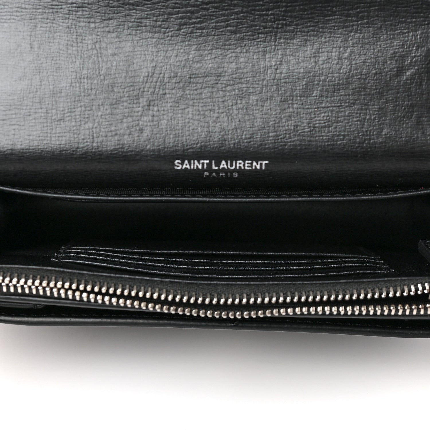 Saint Laurent Calfskin Monogram Sunset Chain Wallet Black 5 of 10