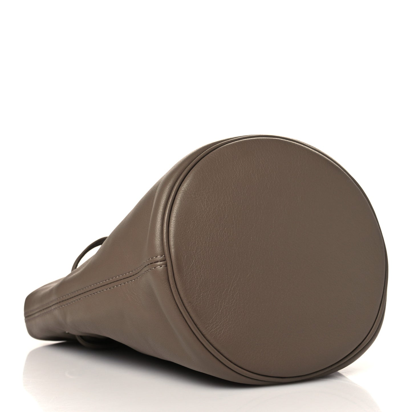 Smooth Calfskin Logo XS Everyday Drawstring Bucket Bag Beige