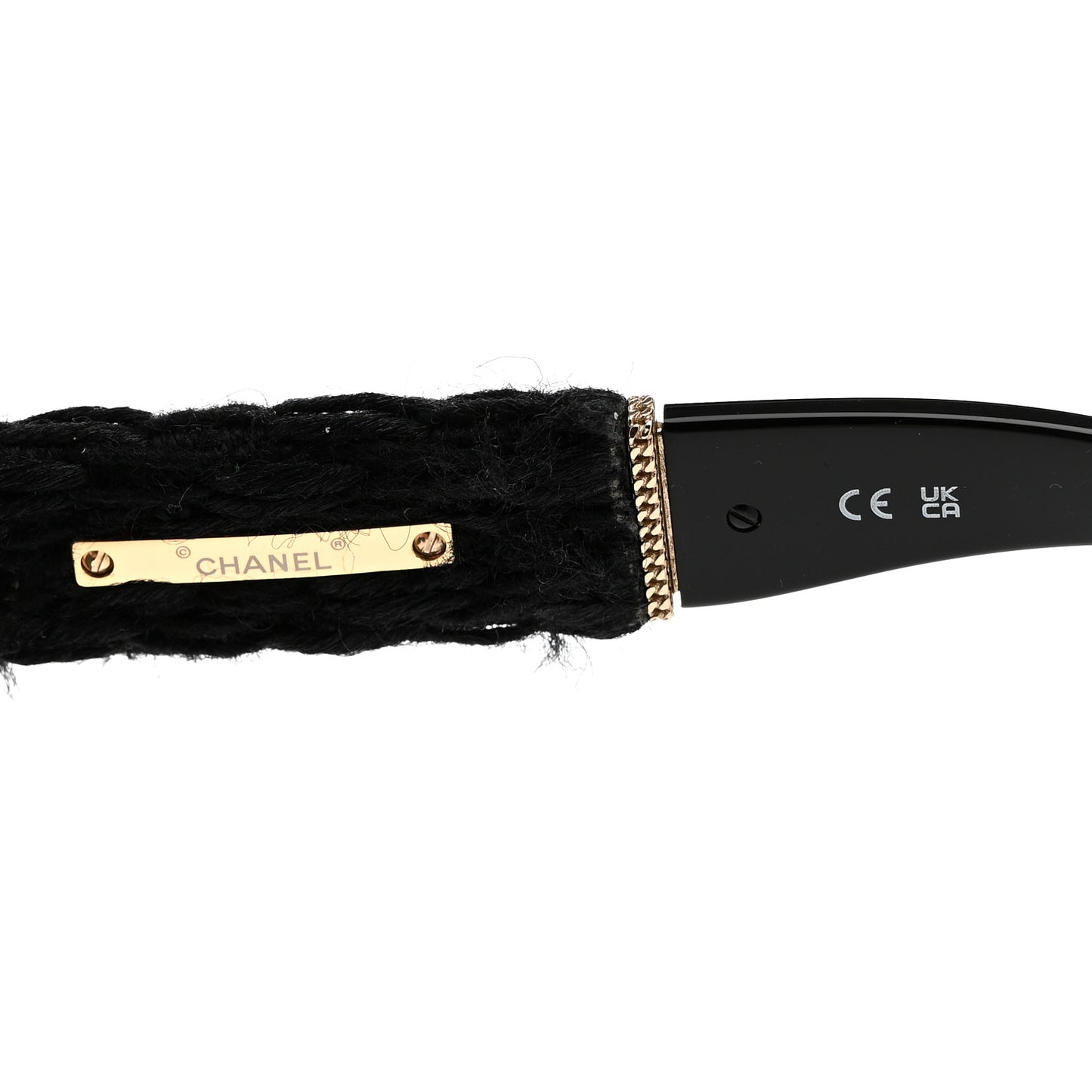 Acetate Tweed CC Cat Eye Sunglasses 71550A Black