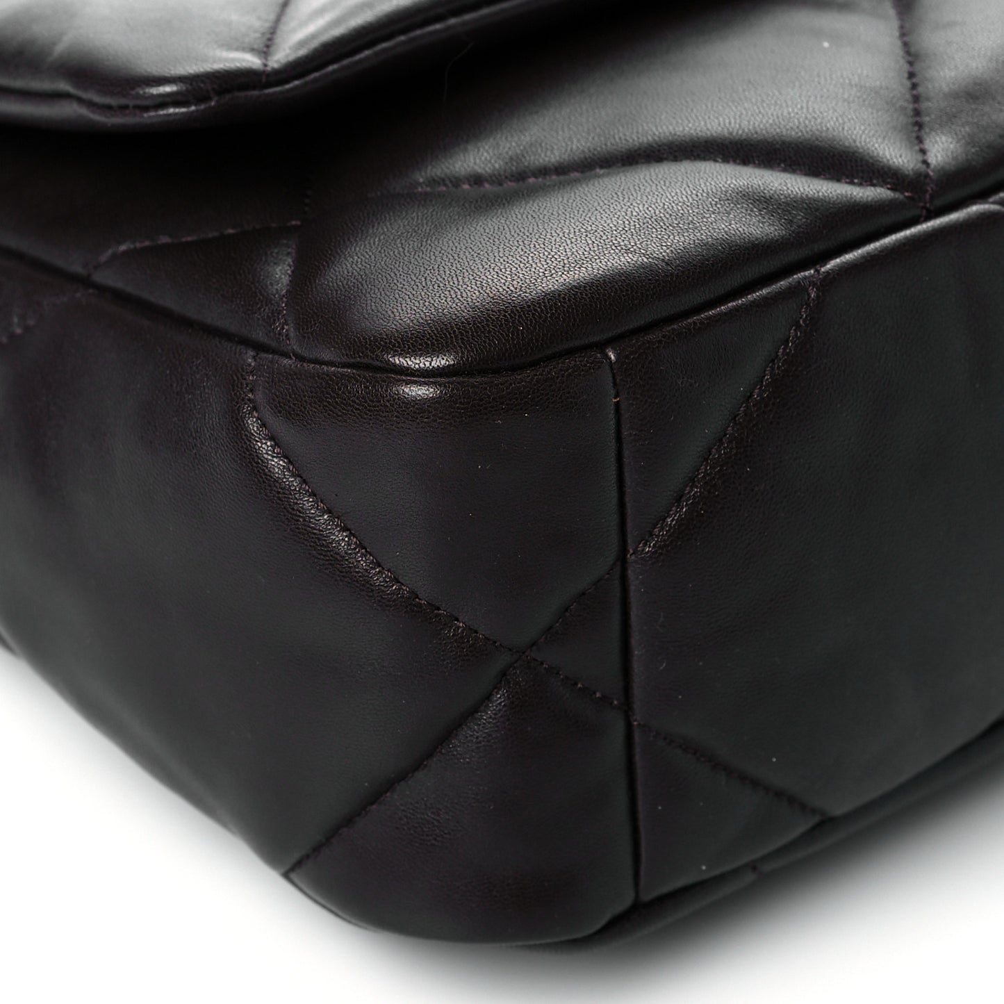 Lambskin Quilted Medium Chanel 19 Flap Dark Brown