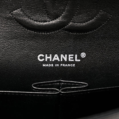 Chanel Tweed Quilted Medium Double Flap Black 6 of 12