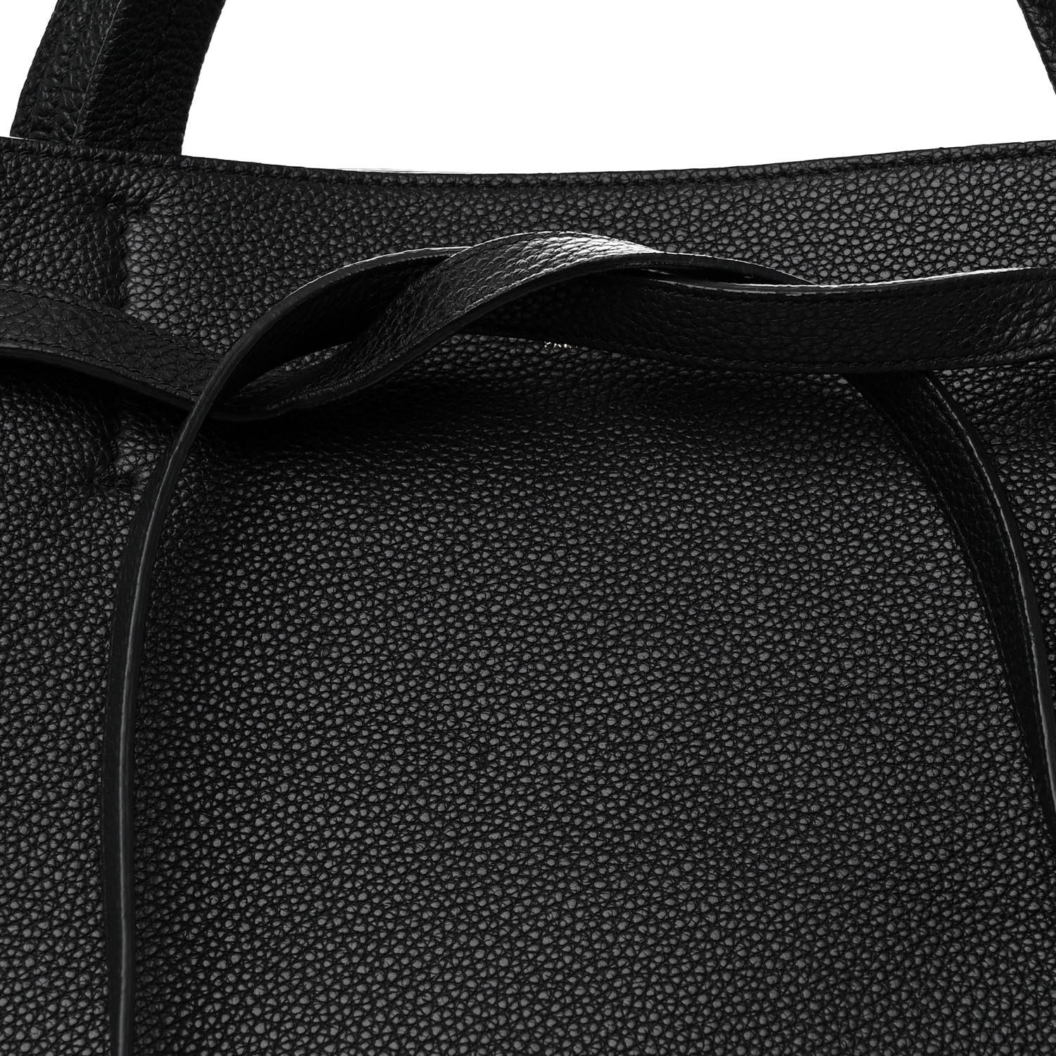Celine Soft Grained Calfskin Medium Belt Cabas Phantom Black 8 of 10