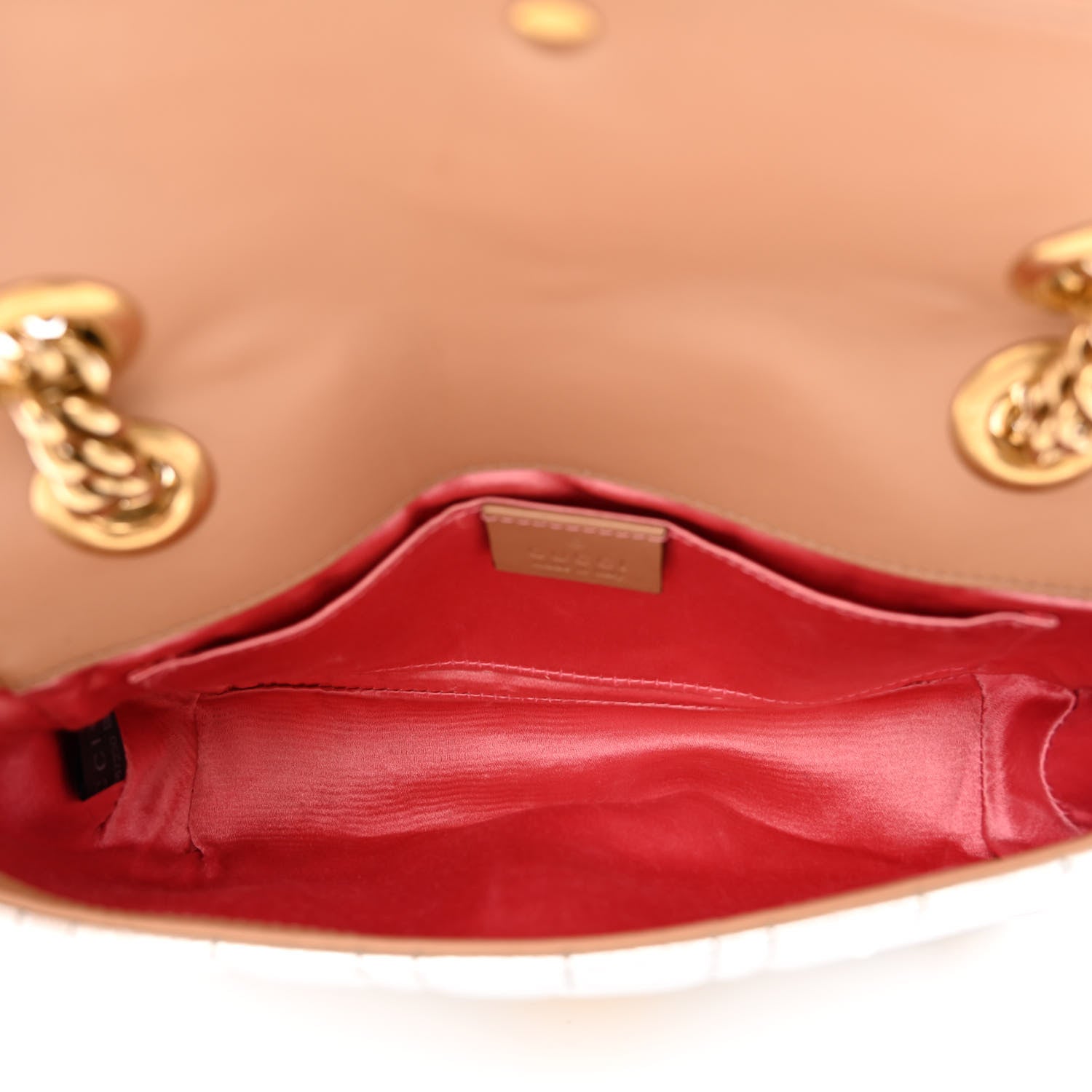 Gucci Metallic Calfskin Matelasse Studded Mini Pearly GG Marmont Shoulder Bag Silver 5 of 10