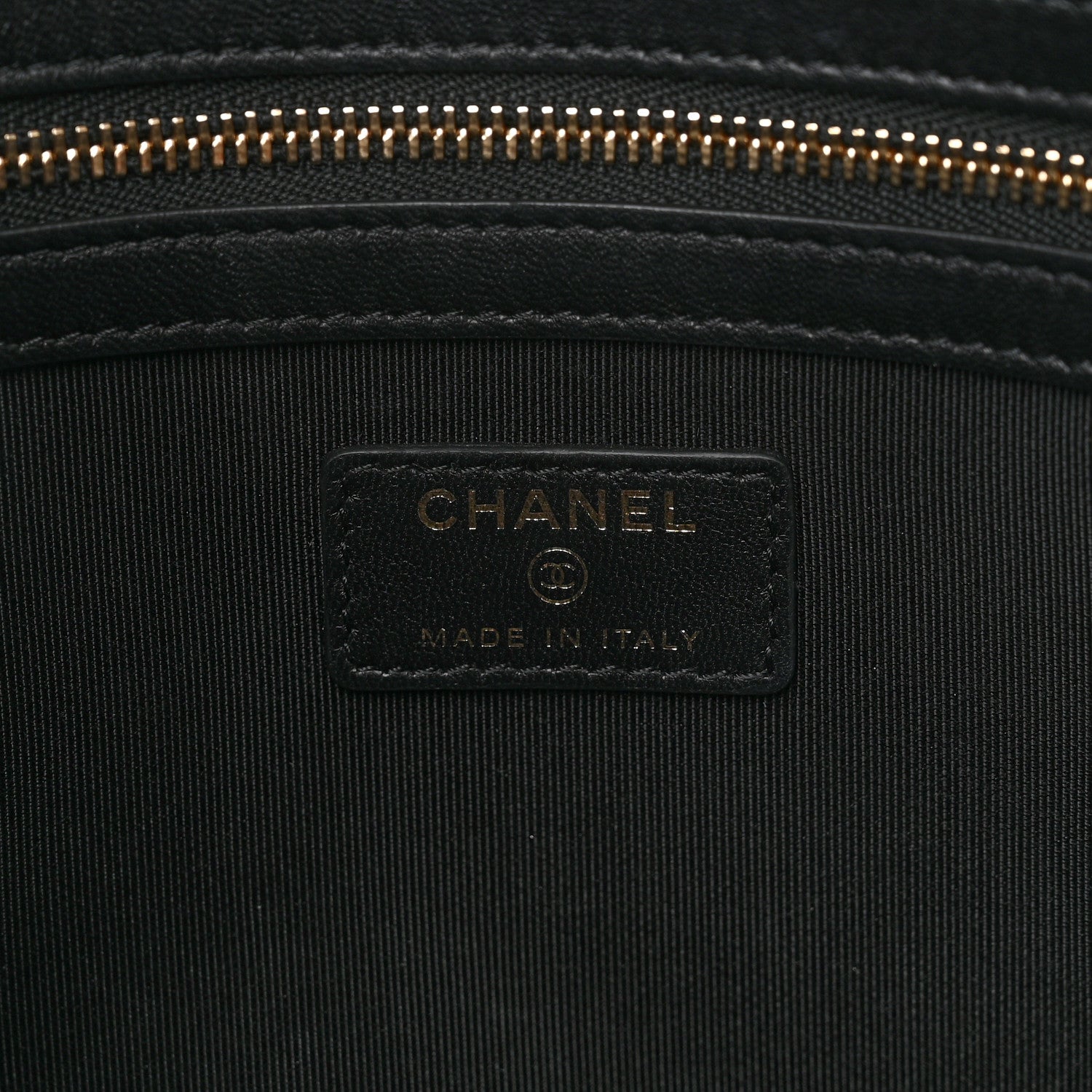 Chanel Lambskin Quilted Large Cosmetic Case Black 6 of 7
